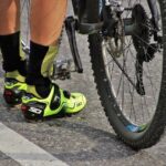 wheel, cyclist, sports shoes